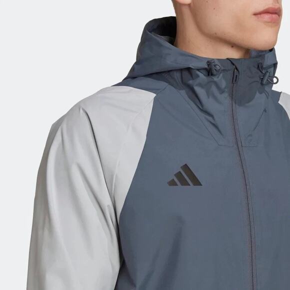 NWT $100 Adidas Tiro 23 Competition All-Weather Jacket Soccer Onix Grey Men's XL - Picture 3 of 14